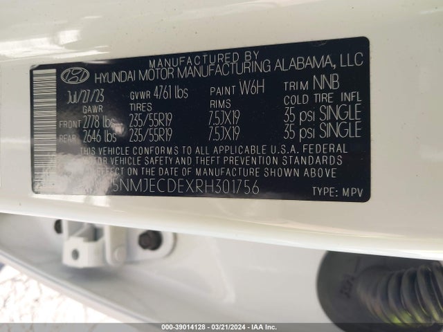 Hyundai Tucson Limited 2024 5NMJECDEXRH301756 Image 9