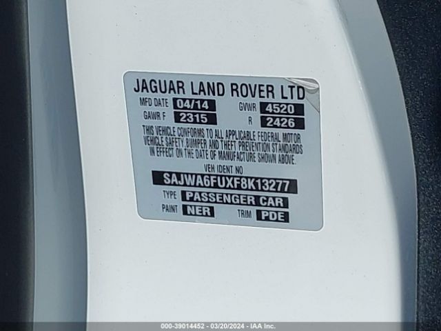 SAJWA6FUXF8K13277 Jaguar F-TYPE S
