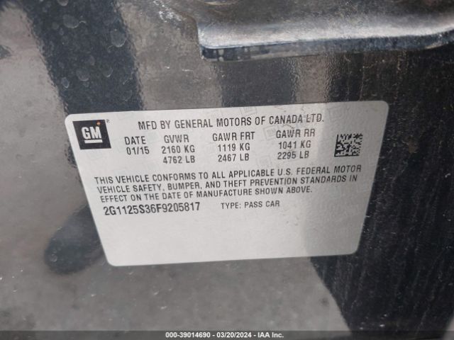 2G1125S36F9205817 Chevrolet Impala 2lt