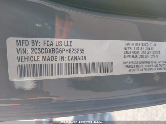 Dodge Charger Sxt 2023 2C3CDXBG6PH623265 Image 9