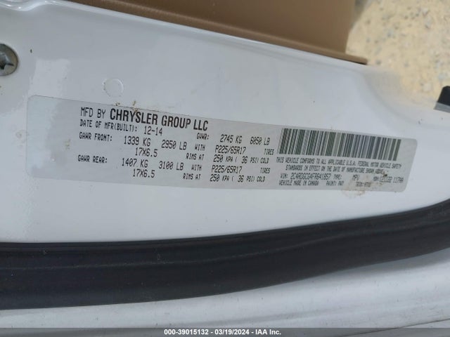 Dodge Grand Caravan Sxt 2015 2C4RDGCG4FR641857 Image 9