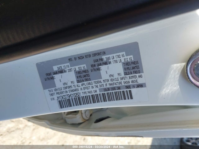 JM1DKDD79H0162621 Mazda Cx-3 Grand Touring