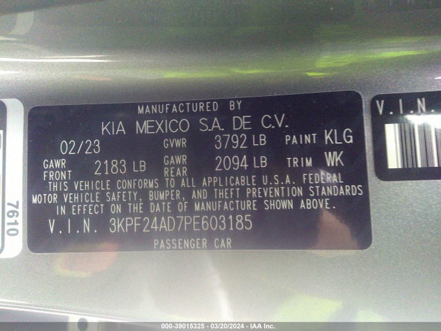 KIA Forte Lxs 2023 3KPF24AD7PE603185 Image 9