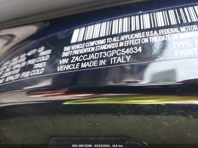 Jeep Renegade Limited 2016 ZACCJADT3GPC54634 Image 9