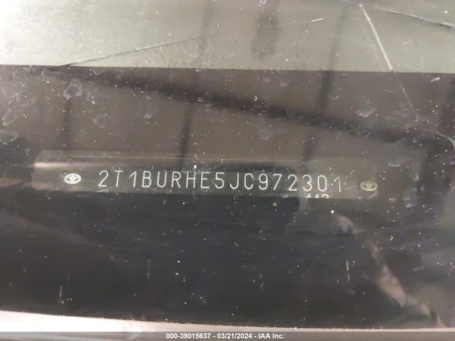 2018 TOYOTA COROLLA 2T1BURHE5JC972301 Photo 8