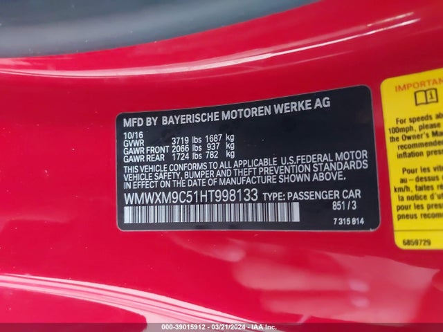 2017 MINI HARDTOP WMWXM9C51HT998133 Photo 8