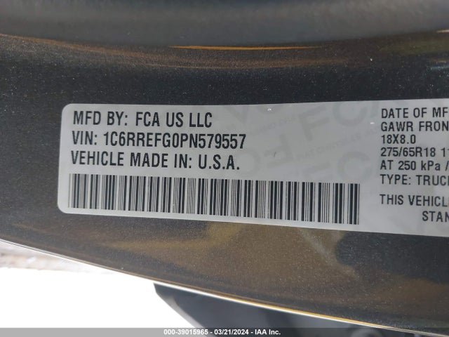 RAM 1500 Lone Star  4x2 5'7 Box 2023 1C6RREFG0PN579557 Image 9