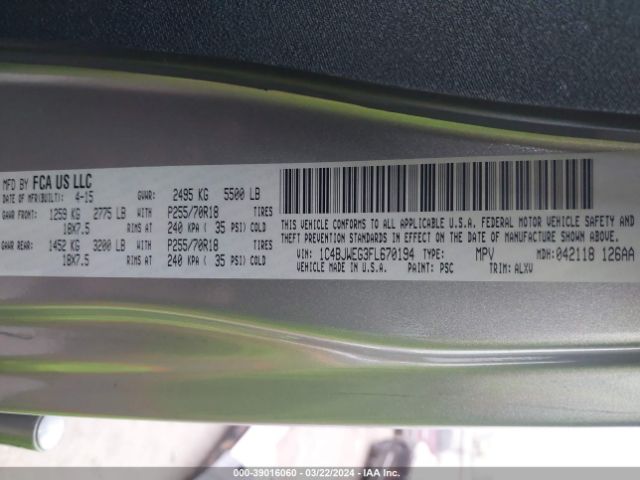 2015 JEEP WRANGLER UNLIMITED 1C4BJWEG3FL670194 Photo 8