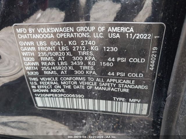 1V2GNPE83PC006390 Volkswagen Id.4 Awd Pro S/awd Pro S Plus
