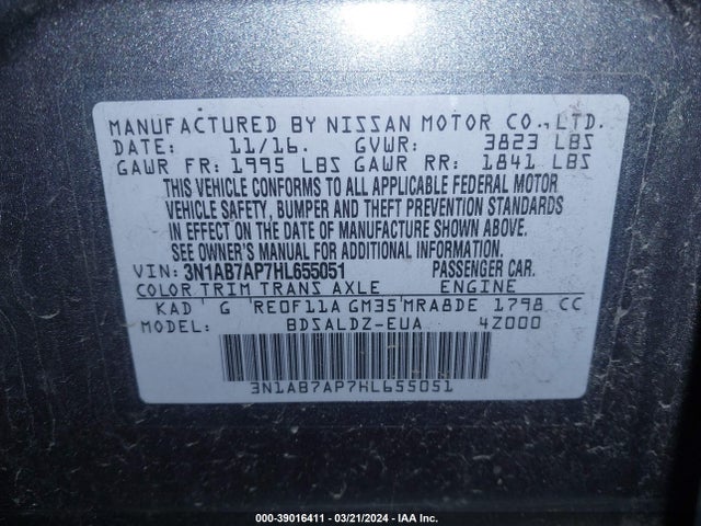 Nissan SENTRA SV 2017 3N1AB7AP7HL655051 Image 18