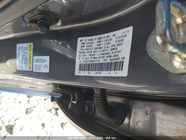 Honda Accord Ex-l V-6 2014 1HGCR3F89EA013754 Image 9