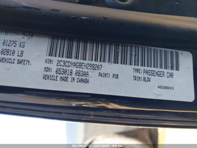 2C3CDYAG8EH299207 Dodge Challenger Sxt Plus