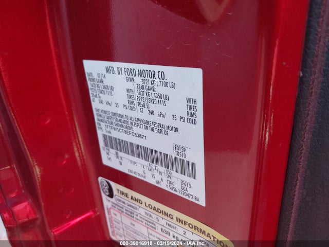 Ford F-150 FX2 2014 1FTFW1CT8EFC83871 Image 9