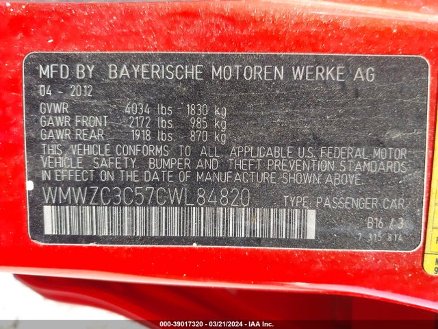 2012 MINI COOPER S COUNTRYMAN WMWZC3C57CWL84820 Photo 8