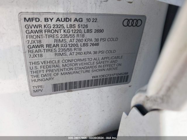 2023 AUDI Q3 WA1DECF31P1045288 Photo 8