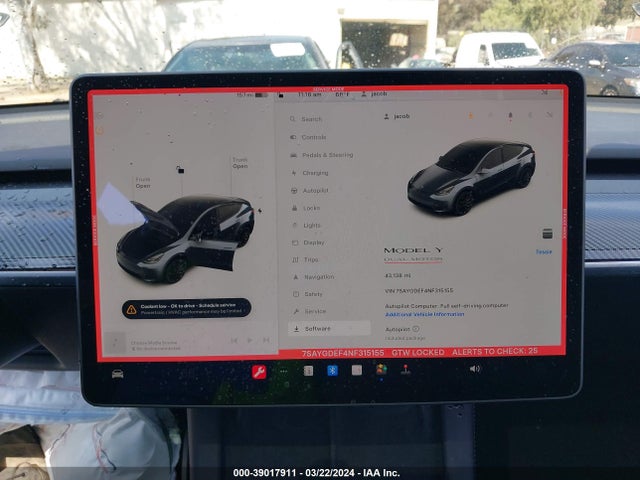 7SAYGDEF4NF315155 Tesla Model Y Performance Dual Motor All-wheel Drive