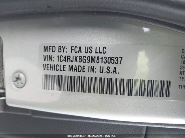 1C4RJKBG9M8130537 Jeep Grand Cherokee L Limited 4x4