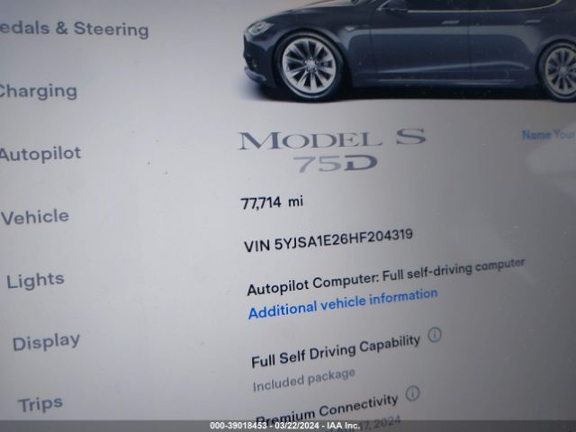 5YJSA1E26HF204319 Tesla Model S 100d/60d/75d/90d/p100d