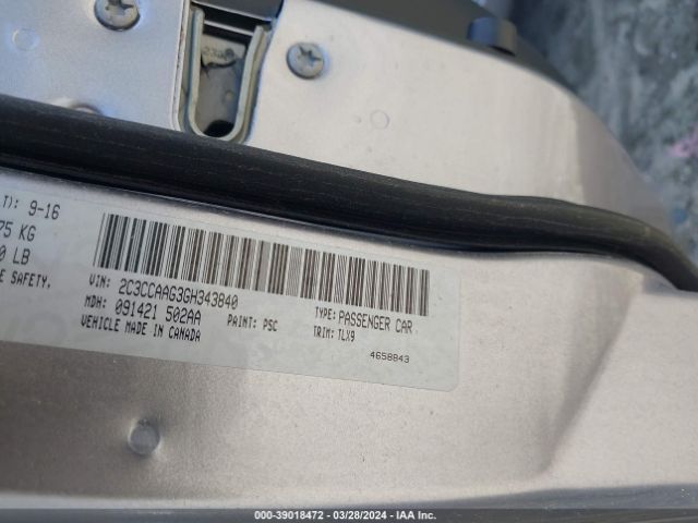 2C3CCAAG3GH343840 Chrysler 300 Limited