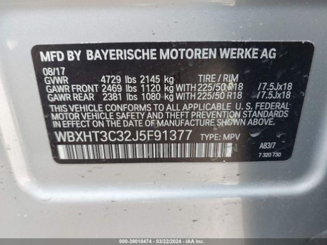 WBXHT3C32J5F91377 BMW X1 Xdrive28i