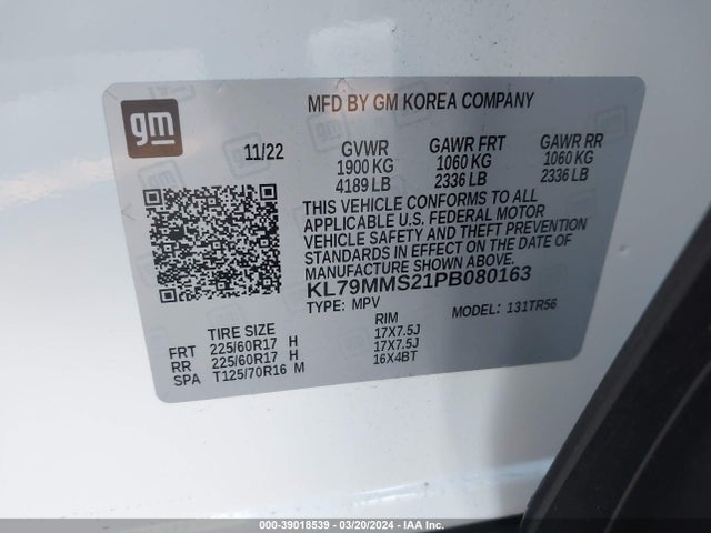 Chevrolet Trailblazer Fwd Ls 2023 KL79MMS21PB080163 Image 9