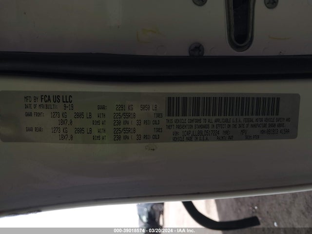 Jeep Cherokee Altitude Fwd 2020 1C4PJLLB9LD517224 Image 9