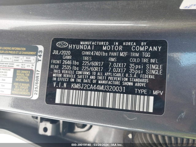 Hyundai TUCSON SE 2021 KM8J2CA44MU320031 Image 9