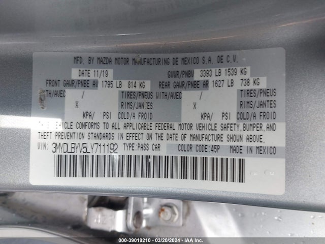 Toyota YARIS LE 2020 3MYDLBYV5LY711192 Image 9