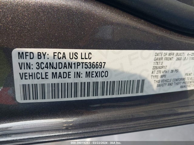 Jeep Compass Sport 4x4 2023 3C4NJDAN1PT536697 Image 9