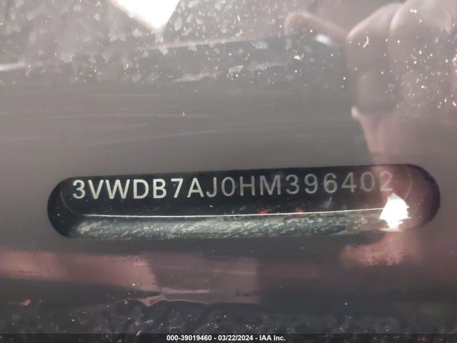 3VWDB7AJ0HM396402 Volkswagen Jetta 1.4t Se