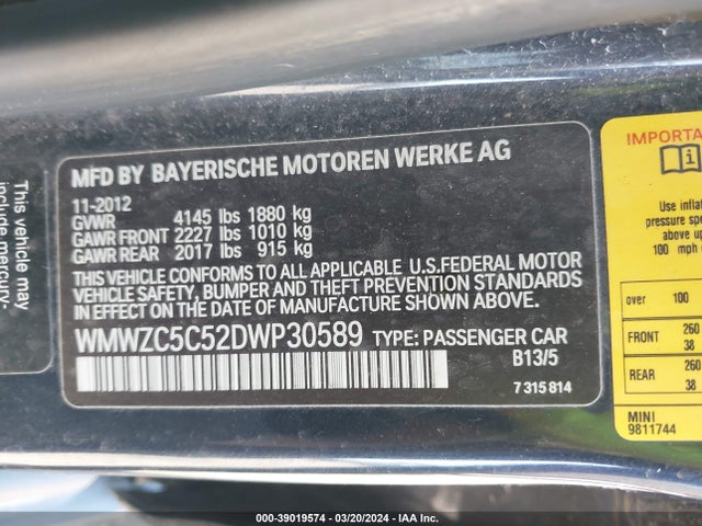 2013 MINI COUNTRYMAN WMWZC5C52DWP30589 Photo 8