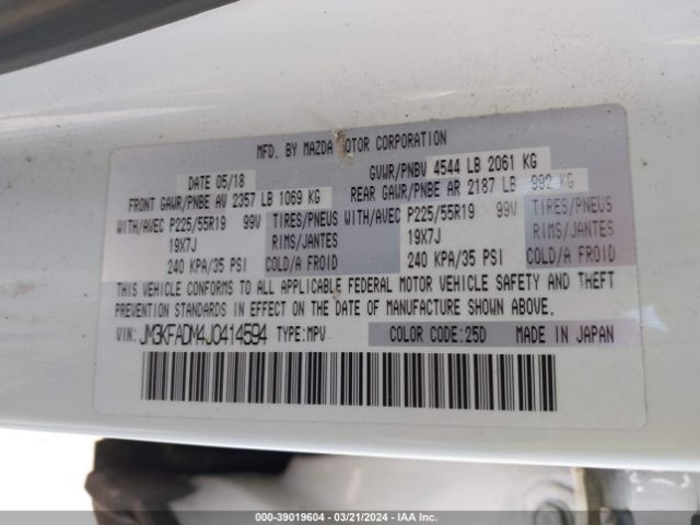 JM3KFADM4J0414594 Mazda Cx-5 Grand Touring