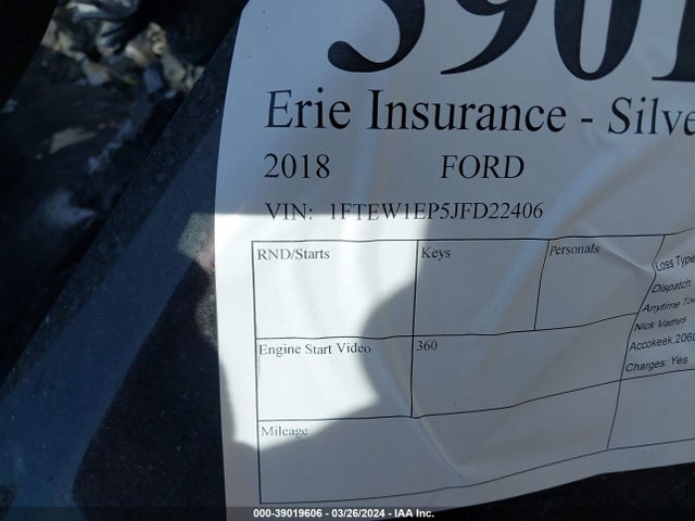 Ford F-150 Xlt 2018 1FTEW1EP5JFD22406 Image 9