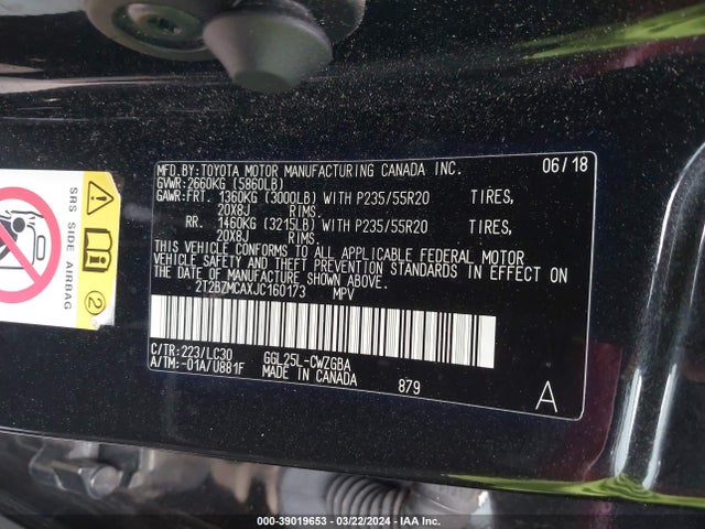 2T2BZMCAXJC160173 Lexus Rx 350 F Sport