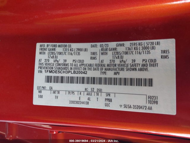 Ford Bronco Badlands 2023 1FMDE5CH3PLB20042 Image 9