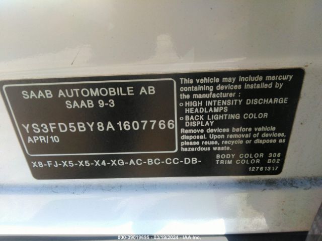 2010 SAAB 9-3X YS3FD5BY8A1607766 Photo 8