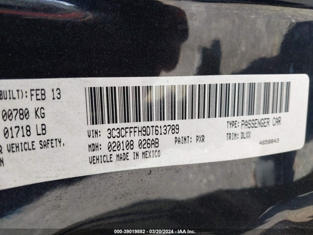 2013 FIAT 500 3C3CFFFH9DT613789 Photo 8
