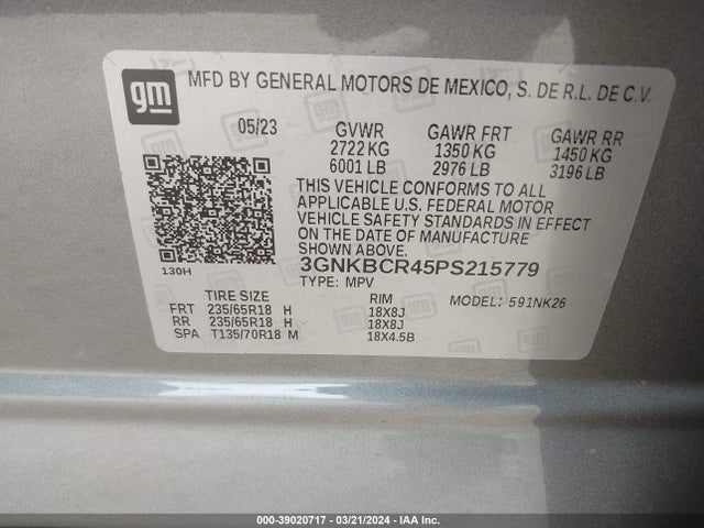 Chevrolet Blazer Fwd 2lt 2023 3GNKBCR45PS215779 Image 9