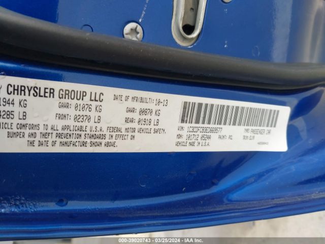 1C3CDFCB3ED669577 Dodge Dart Limited