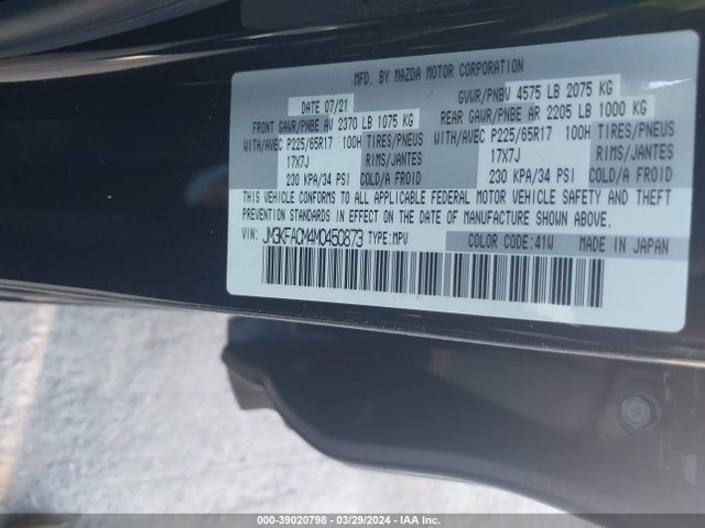 Mazda Cx-5 Touring 2021 JM3KFACM4M0450873 Image 9