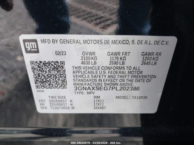 2023 CHEVROLET EQUINOX 3GNAXSEG7PL202386 Photo 8