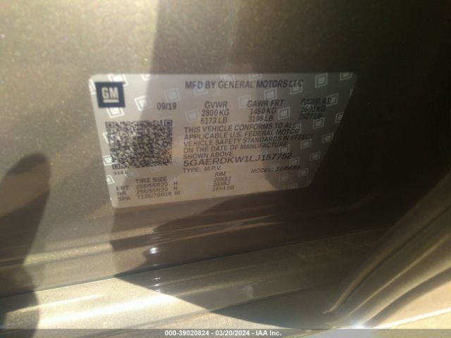5GAERDKW1LJ157752 Buick Enclave Fwd Avenir