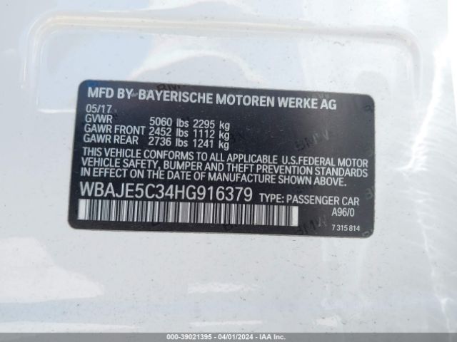 WBAJE5C34HG916379 BMW 540I