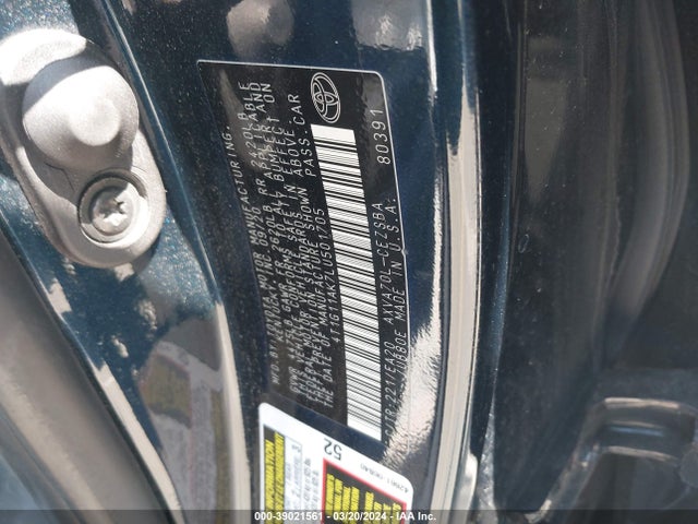 Toyota CAMRY SE 2020 4T1G11AK7LU501705 Image 9