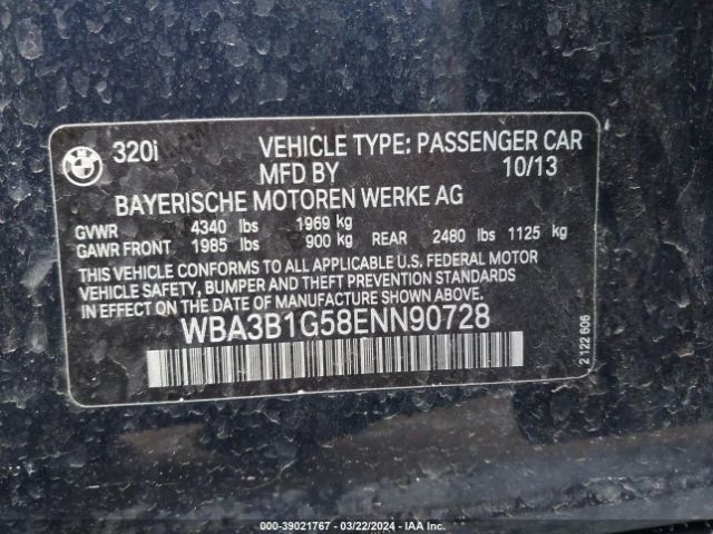 WBA3B1G58ENN90728 BMW 320i
