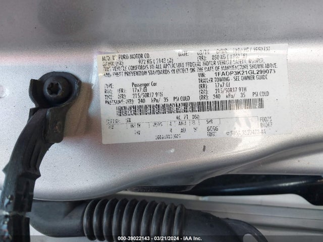 Ford FOCUS SE 2016 1FADP3K21GL299073 Image 9