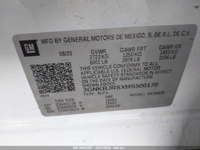 Chevrolet Blazer Awd 3lt 2021 3GNKBJRSXMS500170 Image 9