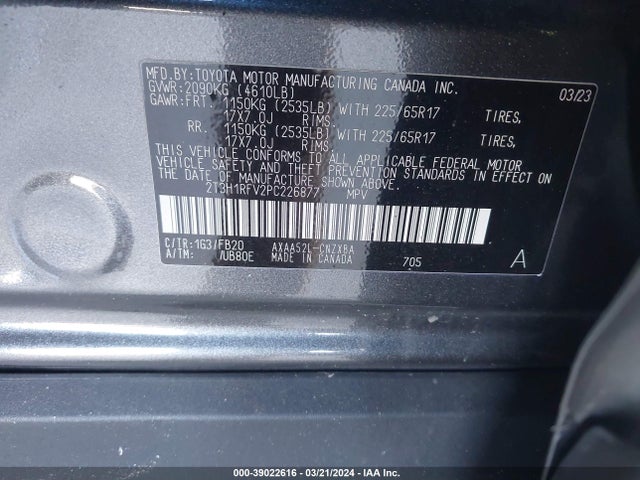 Toyota RAV4 LE 2023 2T3H1RFV2PC226877 Image 9