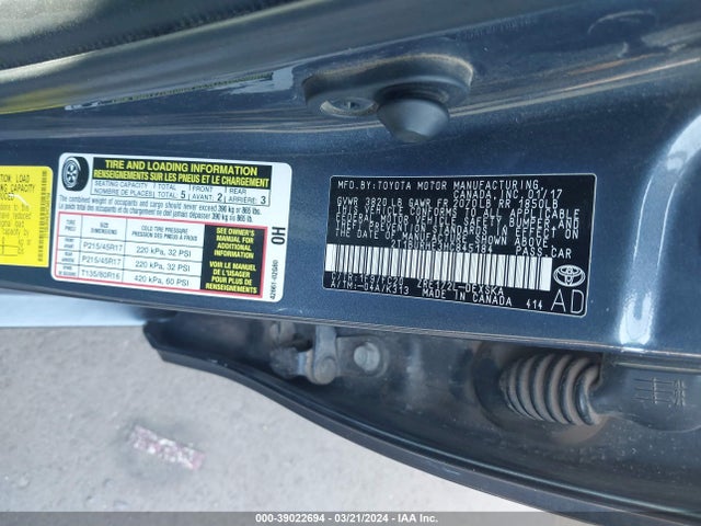 Toyota COROLLA SE 2017 2T1BURHE3HC845184 Image 9