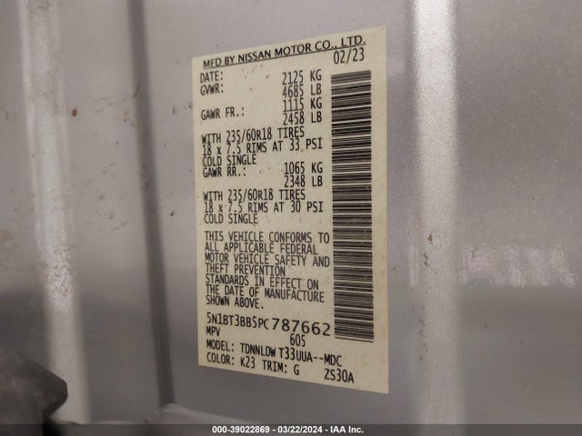 Nissan Rogue Sv Intelligent Awd 2023 5N1BT3BB5PC787662 Image 9
